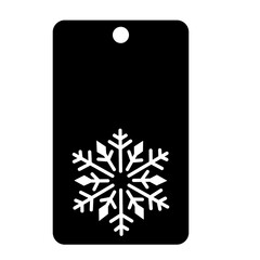 Christmas gift tag svg, Holiday label with snowflake