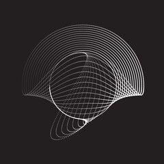 Abstract oval Lines Background with geometric circles . Vector rotating ellipse Line Design . Poster template . Concentric circles logo .Minimal art 