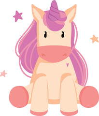 Cute unicorn with stars