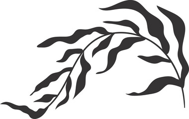  silhouette of abstract modern flower