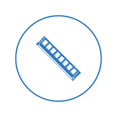 Computer hardware memory card icon | Circle version icon |
