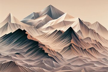 background abstract illustration, nature landscape, low poly panorama, polygonal, texture, minimal pattern