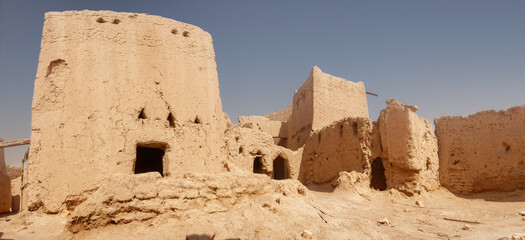 The palaces of Al -Muqbel, the old buildings of clay, from the Saudi heritage