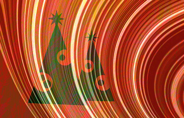 Christmas card in simple style.