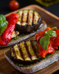 bruschetta with grilled vegetables