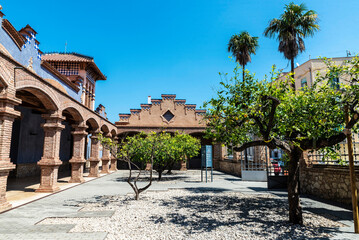 Fototapeta premium Slaughterhouse of Tortosa, catalan modernism building in Tortosa, Catalonia, Spain
