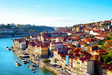 Aerial cityscape Ribeira Porto Portugal - 532018339
