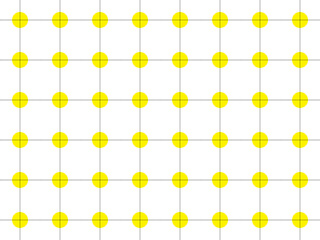 Grandi puntini gialli su rete