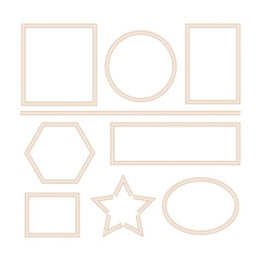 Simple geometric rope frames. Vector illustration.