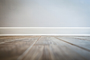 Wood look porcelain tile in planks on a kitchen floor in a recently renovated house