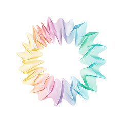 Abstract rainbow circle wave frame background. Vector illustration.