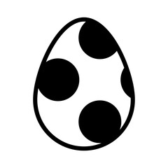 White and black Easter eggs. Vector illustration.