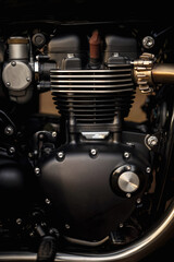 close-up photo of a motorcycle engine