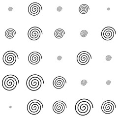 Spiral halftone random pattern background. Vector illustration.
