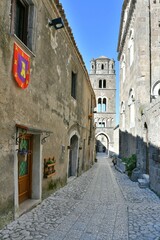 A narrow street in Caserta, an old town in Campania, Italy.