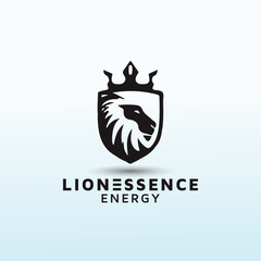 a male lion head logo designed