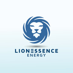a male lion head logo designed