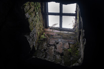 window from above in an old room