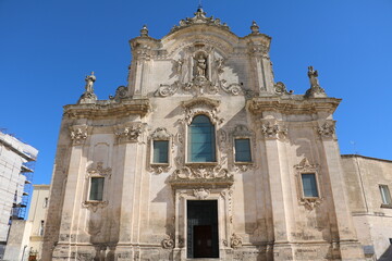 Fototapeta na wymiar Church San Francesco d'Assisi in Matera, Italy