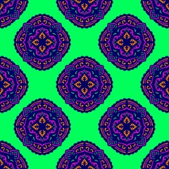 Seamless geometric folklore ornament, Tribal ethnic texture. Seamless striped pattern in Aztec style, Figure tribal embroidery, Scandinavian, Ikat pattern