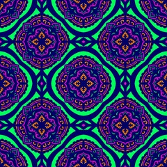 Seamless geometric folklore ornament, Tribal ethnic texture. Seamless striped pattern in Aztec style, Figure tribal embroidery, Scandinavian, Ikat pattern