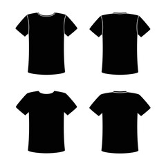 T-shirts template mockup set in vector format - 532024524