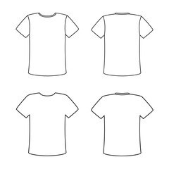 T-shirts template mockup set in vector format - 532024549