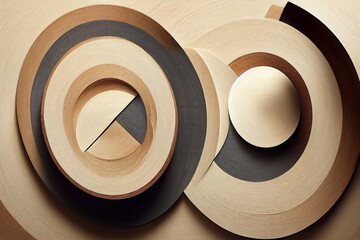 background with circles and stripes, textured illustration, modern art, render, wood pattern, concept art