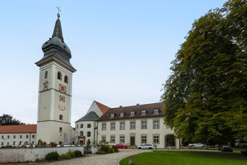 Fototapeta na wymiar Monastery church in the town of Rottenbuch, Bavaria; Germany.