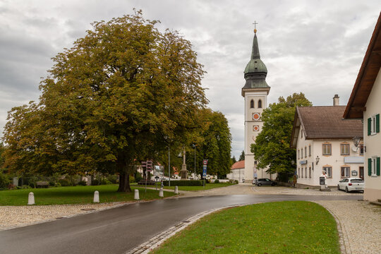 Cityscape on the picturesque town of Rottenbuch, Bavaria; Germany.