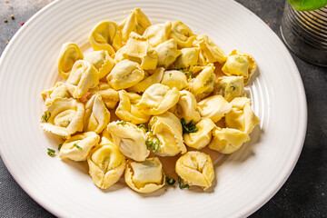 tortellini vegetable healthy meal food snack diet on the table copy space food background veggie vegan or vegetarian food no meat