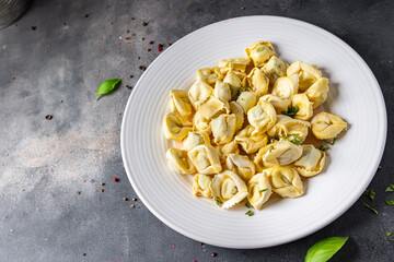 tortellini vegetable healthy meal food snack diet on the table copy space food background veggie vegan or vegetarian food no meat