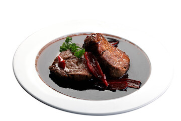 filet mignon in wine sauce