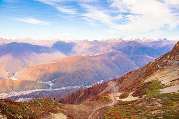 Obraz premium Majestic Caucasus Mountains in autumn.