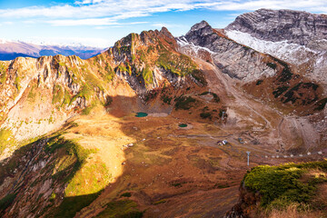 Majestic Caucasus Mountains in autumn.