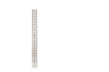 metal ruler isolated on white background