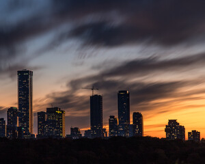 City Skyline at Sunset Toronto 