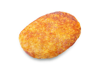 Fresh  schnitzel on a white isolated background