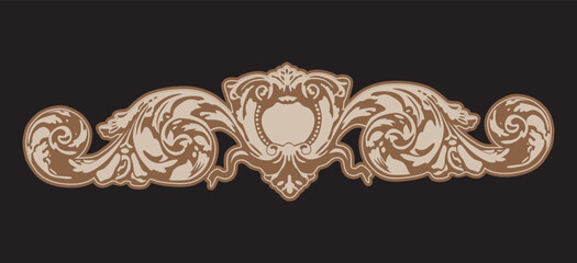 Greek decorative element flower, greek vector shape