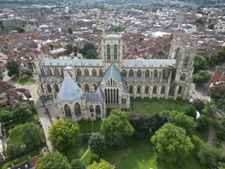 Naklejka premium areal view of York minster, Deangate, York YO1 7HH