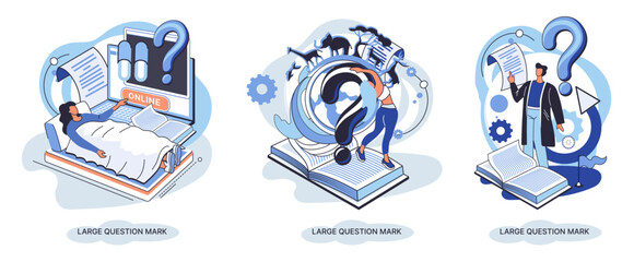 Ladge question mark metaphor. Problem and solution concept, question mark. Ask questions and receive answers. Online support center. Solving complex issues, why sign forum. FAQ frequently asked help