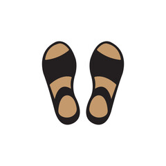 slippers icon logo vector design template