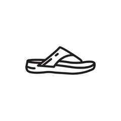 slippers icon logo vector design template