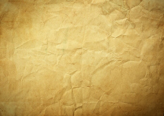 Old crumpled yellow paper.Abstract Grunge Texture Background