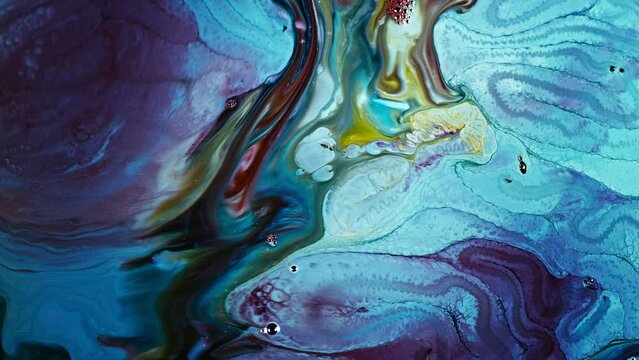 Abstract Paint Ink Spread like Explotion on Milky Surface