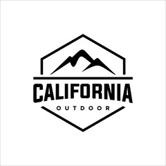 California mountain outdoor vintage logo