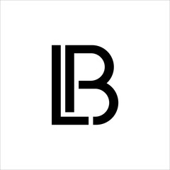Alphabet letter icon logo LB or BL