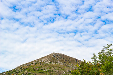 Rtanj, Serbian natural pyramid with blue sky. Wallpaper like picture. Serbian Hiking peak. Serbian...