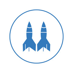 Space launch ship rocket icon | Circle version icon |