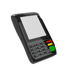 Payment terminal with credit card 3d